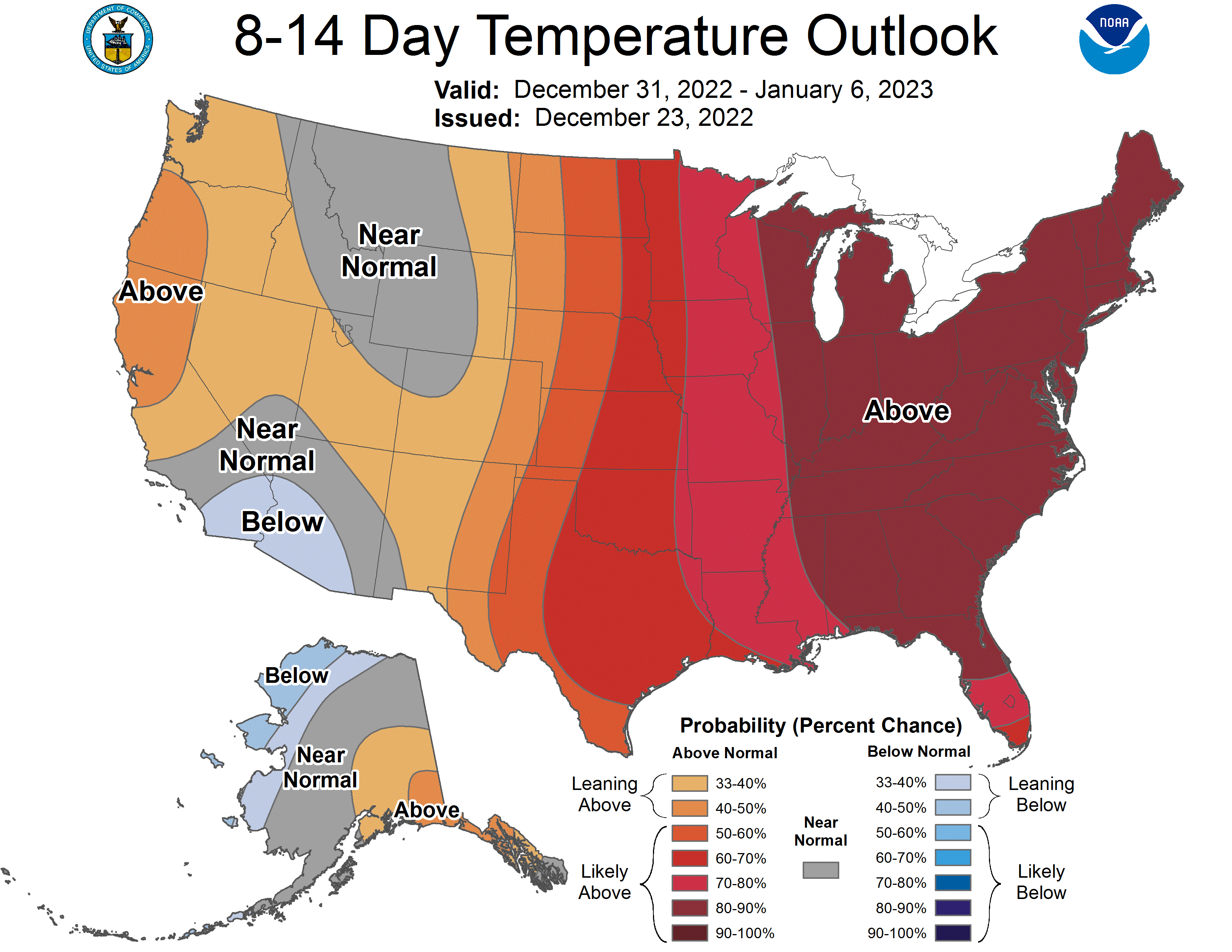 Milder air on the way for New Year's.