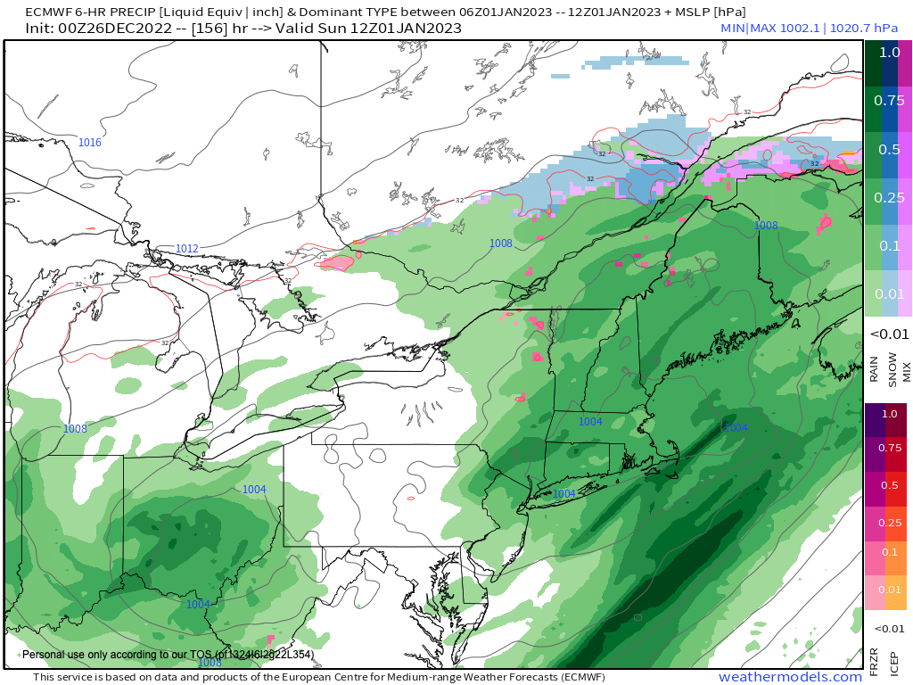 Rainy New Year's Ahead