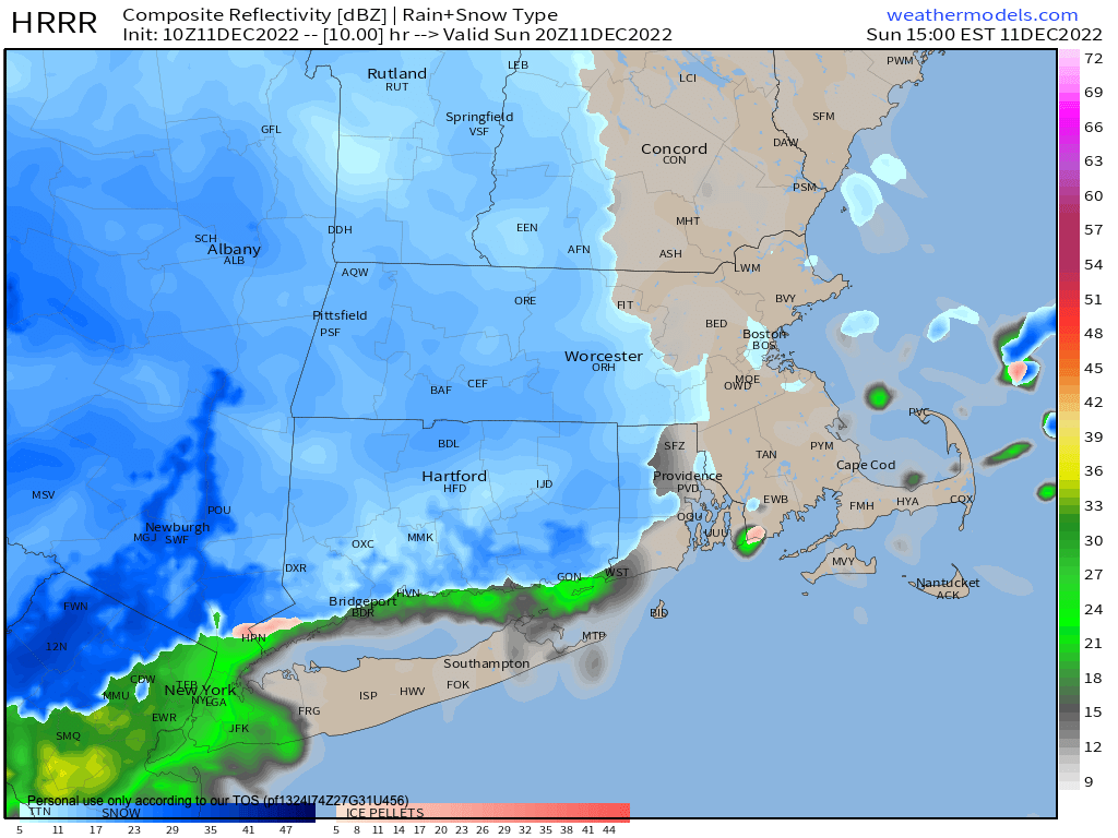 Snow arrives by afternoon today