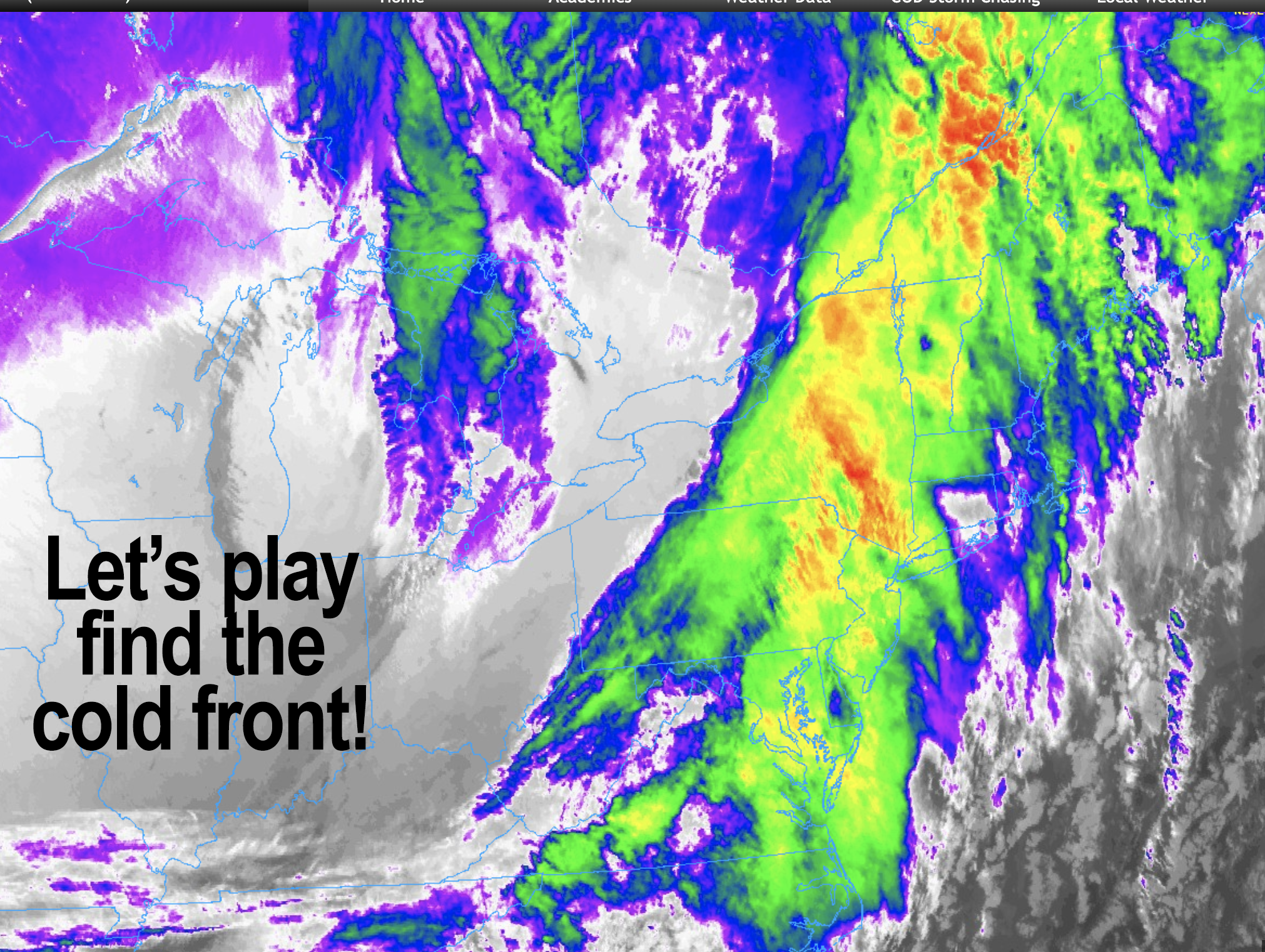 Incoming cold front brings rain/wind today.