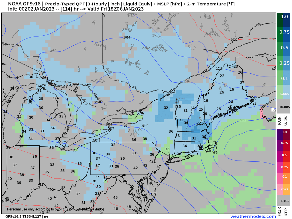 Possible light snow Friday