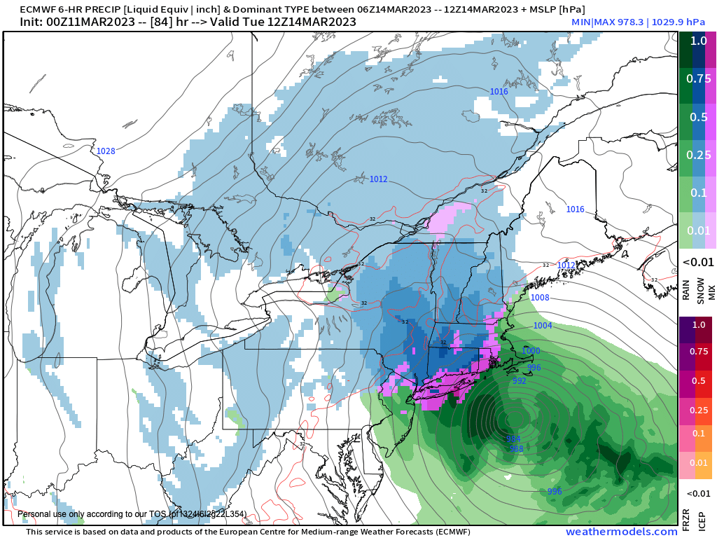 Major Nor'easter for Tuesday