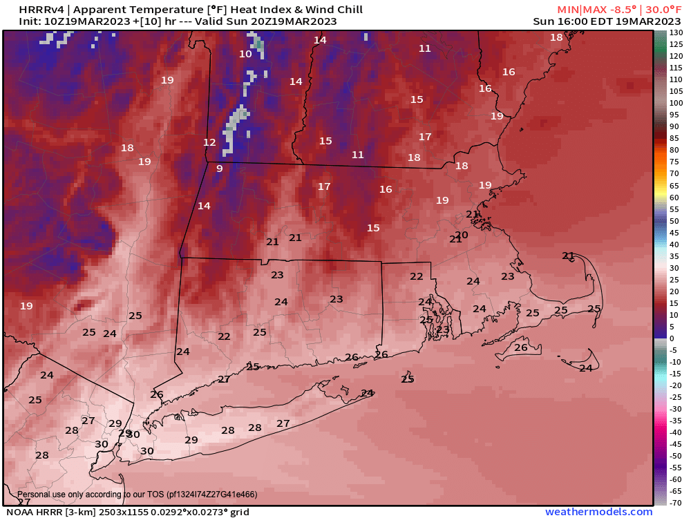 Wind Chills in the Teens today!