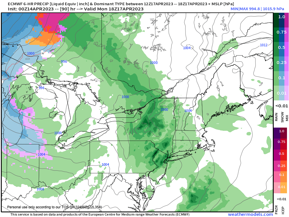 Monday rain looking likely as summer pattern breaks over the weekend