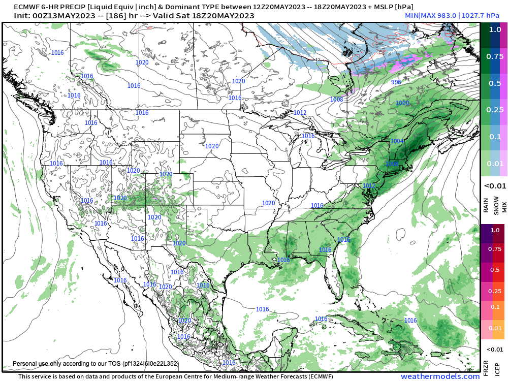 Rain next Saturday?