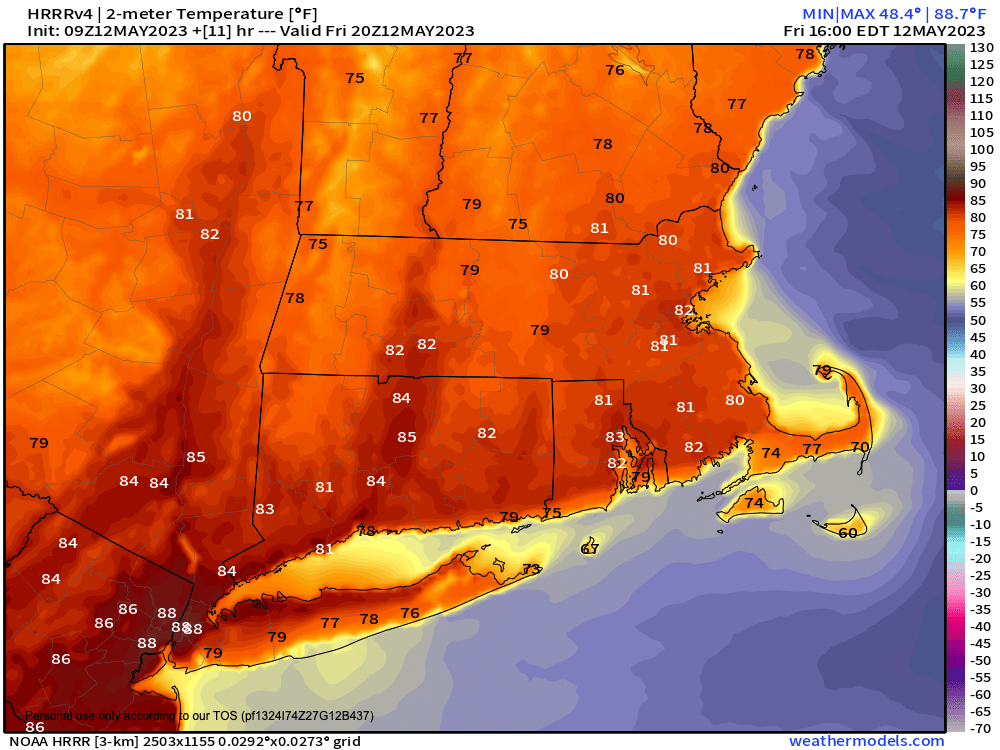 Very warm today/Friday