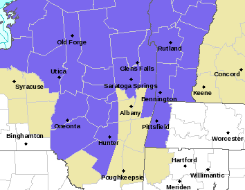 Winter Weather Advisories are up for Berkshire Cty and SVT.