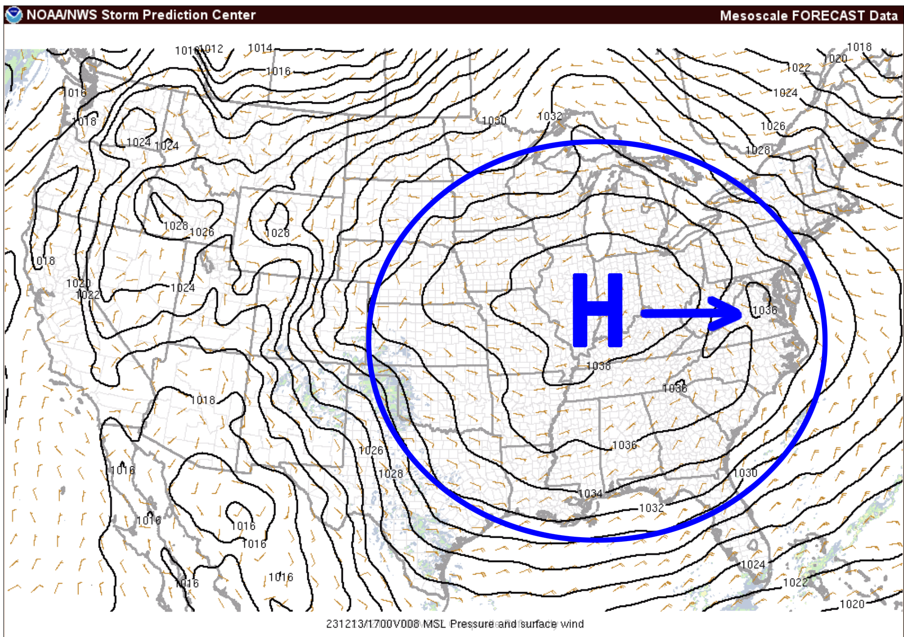 High pressure brings fair weather