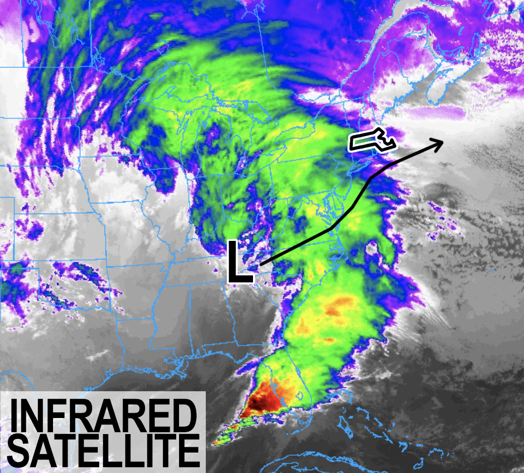 Infrared Satellite of Storm