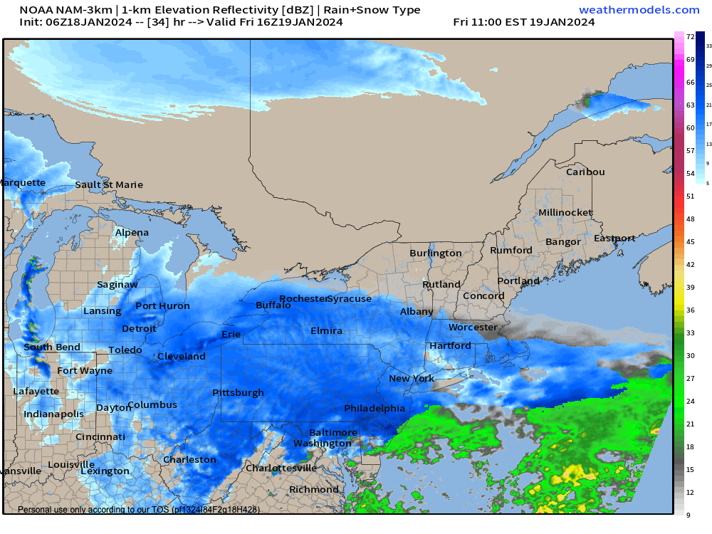 Friday very light snow