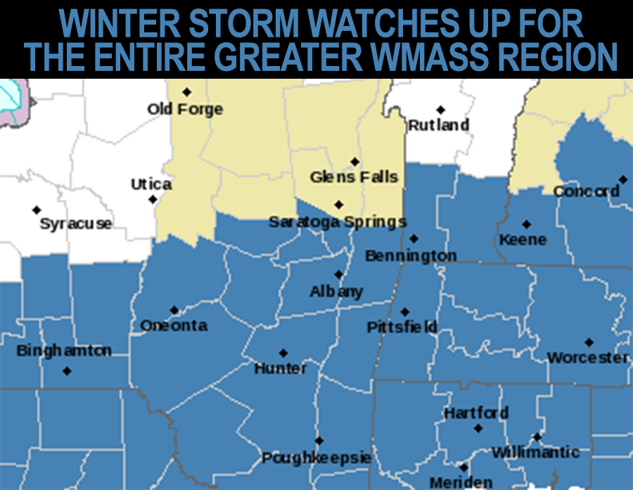 Winter Storm Watches up region wide