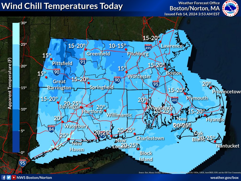 wind chills today