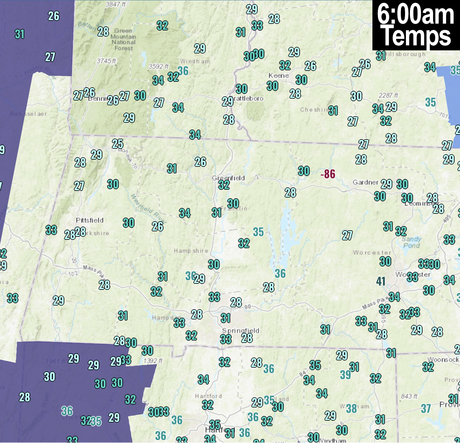 Western Mass Regional Weather for October 17, 2024